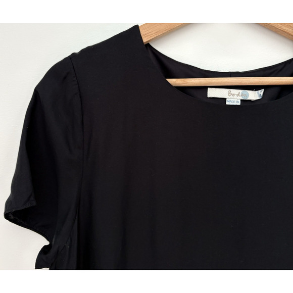 BODEN Silk Viscose Colorblock Floral Shift Dress Sz 10 Artsy Boho Retro Brompton - Picture 4 of 13